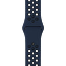 For Apple Watch Series 7 45mm / 6 & SE & 5 & 4 44mm / 3 & 2 & 1 42mm Sport Silicone Watch Band Standard Edition(Blue Black)