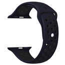 For Apple Watch Series 7 45mm / 6 & SE & 5 & 4 44mm / 3 & 2 & 1 42mm Sport Silicone Watch Band Standard Edition(Blue Black)