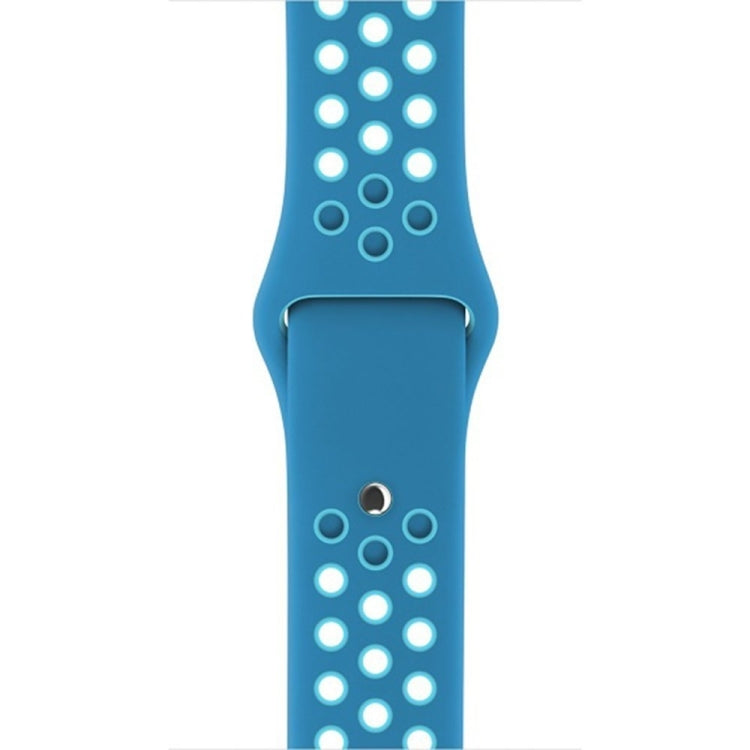 For Apple Watch Series 7 45mm / 6 & SE & 5 & 4 44mm / 3 & 2 & 1 42mm Sport Silicone Watch Band Standard Edition(Blue)