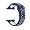 For Apple Watch Series 7 45mm / 6 & SE & 5 & 4 44mm / 3 & 2 & 1 42mm Sport Silicone Watch Band Standard Edition(Dark Blue White)