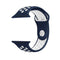 For Apple Watch Series 7 45mm / 6 & SE & 5 & 4 44mm / 3 & 2 & 1 42mm Sport Silicone Watch Band Standard Edition(Dark Blue White)