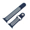 For Apple Watch Series 7 45mm / 6 & SE & 5 & 4 44mm / 3 & 2 & 1 42mm Sport Silicone Watch Band Standard Edition(Dark Blue White)