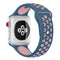 For Apple Watch Series 7 45mm / 6 & SE & 5 & 4 44mm / 3 & 2 & 1 42mm Sport Silicone Watch Band Standard Edition(Blue Pink)