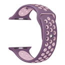 For Apple Watch Series 7 45mm / 6 & SE & 5 & 4 44mm / 3 & 2 & 1 42mm Sport Silicone Watch Band Standard Edition(Purple Pink)