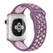 For Apple Watch Series 7 45mm / 6 & SE & 5 & 4 44mm / 3 & 2 & 1 42mm Sport Silicone Watch Band Standard Edition(Purple Pink)