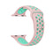 For Apple Watch Series 7 45mm / 6 & SE & 5 & 4 44mm / 3 & 2 & 1 42mm Sport Silicone Watch Band Standard Edition(Pink Green)