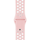 For Apple Watch Series 7 45mm / 6 & SE & 5 & 4 44mm / 3 & 2 & 1 42mm Sport Silicone Watch Band Standard Edition(Pink White)