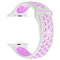 For Apple Watch Series 7 45mm / 6 & SE & 5 & 4 44mm / 3 & 2 & 1 42mm Sport Silicone Watch Band Standard Edition(White Purple)