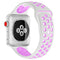 For Apple Watch Series 7 45mm / 6 & SE & 5 & 4 44mm / 3 & 2 & 1 42mm Sport Silicone Watch Band Standard Edition(White Purple)