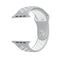 For Apple Watch Series 7 45mm / 6 & SE & 5 & 4 44mm / 3 & 2 & 1 42mm Sport Silicone Watch Band Standard Edition(Grey White)