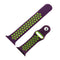 For Apple Watch Series 7 45mm / 6 & SE & 5 & 4 44mm / 3 & 2 & 1 42mm Sport Silicone Watch Band Standard Edition(Purple Green)