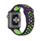 For Apple Watch Series 7 45mm / 6 & SE & 5 & 4 44mm / 3 & 2 & 1 42mm Sport Silicone Watch Band Standard Edition(Purple Green)