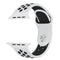 For Apple Watch Series 7 45mm / 6 & SE & 5 & 4 44mm / 3 & 2 & 1 42mm Sport Silicone Watch Band Standard Edition(White Black)