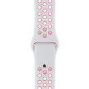 For Apple Watch Series 7 45mm / 6 & SE & 5 & 4 44mm / 3 & 2 & 1 42mm Sport Silicone Watch Band Standard Edition(White Pink)