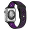 For Apple Watch Series 7 45mm / 6 & SE & 5 & 4 44mm / 3 & 2 & 1 42mm Sport Silicone Watch Band Standard Edition(Black Purple)