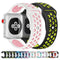 For Apple Watch Series 7 45mm / 6 & SE & 5 & 4 44mm / 3 & 2 & 1 42mm Sport Silicone Watch Band Standard Edition(White Black)