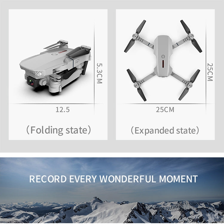 E88 720P Single Camera Foldable RC Quadcopter Drone Remote Control Aircraft(Gray)