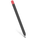 For Apple Pencil 1 Stylus Touch Pen Split Contrast Color Silicone Protective Case(Classic Red and Black)