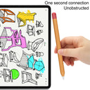 For Apple Pencil 1 Stylus Touch Pen Split Contrast Color Silicone Protective Case(Macaron Pink)
