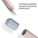 For Apple Pencil 1 Stylus Touch Pen Split Contrast Color Silicone Protective Case(Midnight Blueberry)