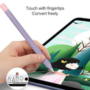 For Apple Pencil 1 Stylus Touch Pen Split Contrast Color Silicone Protective Case(Midnight Blueberry)