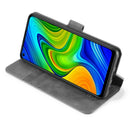 For Xiaomi Redmi 10X 4G / Redmi Note 9 DG.MING Retro Oil Side Horizontal Flip Case(Grey)