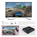 X96 max+ 4K Smart TV Box with Remote Control, Android 9.0, Amlogic S905X3 Quad-Core Cortex-A55,2GB+16GB, Support LAN, AV, 2.4G/5G WiFi, USBx2,TF Card, EU Plug