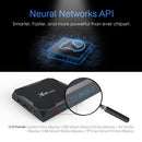X96 max+ 4K Smart TV Box with Remote Control, Android 9.0, Amlogic S905X3 Quad-Core Cortex-A55,2GB+16GB, Support LAN, AV, 2.4G/5G WiFi, USBx2,TF Card, EU Plug
