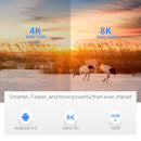 X96 max+ 4K Smart TV Box with Remote Control, Android 9.0, Amlogic S905X3 Quad-Core Cortex-A55,2GB+16GB, Support LAN, AV, 2.4G/5G WiFi, USBx2,TF Card, EU Plug