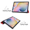 For Samsung Galaxy Tab S8+ / Tab S8 Plus / Tab S7 FE / Tab S7+ Custer Texture Smart PU Leather Case with Sleep / Wake-up Function & 3-Fold Holder(Red)