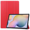 For Samsung Galaxy Tab S8+ / Tab S8 Plus / Tab S7 FE / Tab S7+ Custer Texture Smart PU Leather Case with Sleep / Wake-up Function & 3-Fold Holder(Red)
