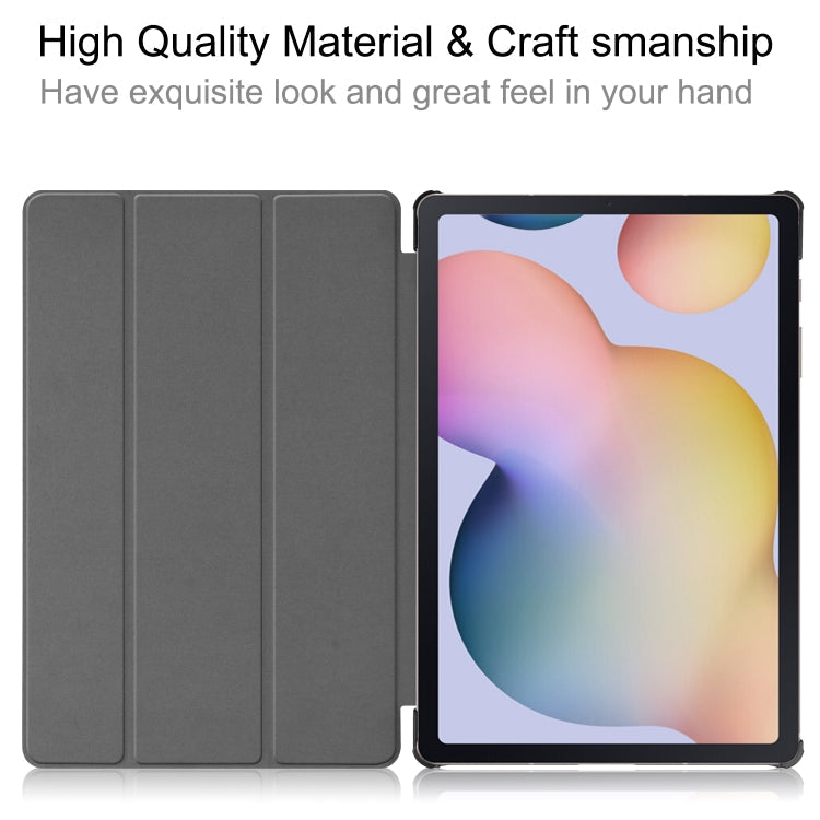 For Samsung Galaxy Tab S8+ / Tab S8 Plus / Tab S7 FE / Tab S7+ Custer Texture Smart PU Leather Case with Sleep / Wake-up Function & 3-Fold Holder(Red)
