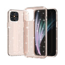 For iPhone 12 / 12 Pro Shockproof Terminator Style Glitter Powder Protective Case(Gold)