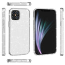For iPhone 12 / 12 Pro Shockproof Terminator Style Glitter Powder Protective Case(White)