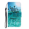 For Samsung Galaxy Note20 Ultra 3D Colored Drawing Horizontal Flip PU Leather Case with Holder & Card Slots & Wallet(Blue Coconut Grove)