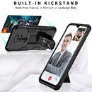 For Xiaomi Redmi 9 Armor Shockproof TPU + PC Magnetic Protective Case with Invisible Holder(Red)