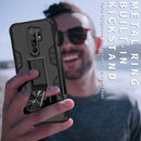 For Xiaomi Redmi 9 Armor Shockproof TPU + PC Magnetic Protective Case with Invisible Holder(Red)