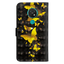 For Nokia 7.2 / 6.2 3D Painting Pattern Horizontal Flip TPU + PU Leather Case with Holder & Card Slots & Wallet(Golden Butterfly)