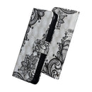 For Nokia 7.2 / 6.2 3D Painting Pattern Horizontal Flip TPU + PU Leather Case with Holder & Card Slots & Wallet(Black Flower)