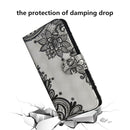 For Nokia 7.2 / 6.2 3D Painting Pattern Horizontal Flip TPU + PU Leather Case with Holder & Card Slots & Wallet(Black Flower)