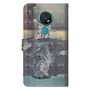 For Nokia 7.2 / 6.2 3D Painting Pattern Horizontal Flip TPU + PU Leather Case with Holder & Card Slots & Wallet(Cat Tiger)