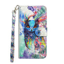 For Nokia 7.2 / 6.2 3D Painting Pattern Horizontal Flip TPU + PU Leather Case with Holder & Card Slots & Wallet(Watercolor Owl)