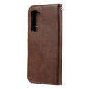 For Huawei P40 Lite (5G) / Nova 7 SE Fashion Calf Texture Zipper Horizontal Flip Leather Case with Stand & Card Slots & Wallet Function(Brown)