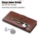 For Huawei P40 Lite (5G) / Nova 7 SE Fashion Calf Texture Zipper Horizontal Flip Leather Case with Stand & Card Slots & Wallet Function(Brown)