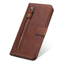 For Huawei P40 Lite (5G) / Nova 7 SE Fashion Calf Texture Zipper Horizontal Flip Leather Case with Stand & Card Slots & Wallet Function(Brown)