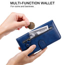 For Huawei P40 Lite (5G) / Nova 7 SE Fashion Calf Texture Zipper Horizontal Flip Leather Case with Stand & Card Slots & Wallet Function(Blue)