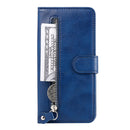 For Huawei P40 Lite (5G) / Nova 7 SE Fashion Calf Texture Zipper Horizontal Flip Leather Case with Stand & Card Slots & Wallet Function(Blue)