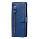 For Huawei P40 Lite (5G) / Nova 7 SE Fashion Calf Texture Zipper Horizontal Flip Leather Case with Stand & Card Slots & Wallet Function(Blue)