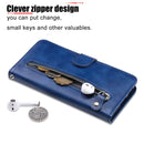 For Huawei P40 Lite (5G) / Nova 7 SE Fashion Calf Texture Zipper Horizontal Flip Leather Case with Stand & Card Slots & Wallet Function(Blue)
