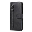 For Huawei P40 Lite (5G) / Nova 7 SE Fashion Calf Texture Zipper Horizontal Flip Leather Case with Stand & Card Slots & Wallet Function(Black)